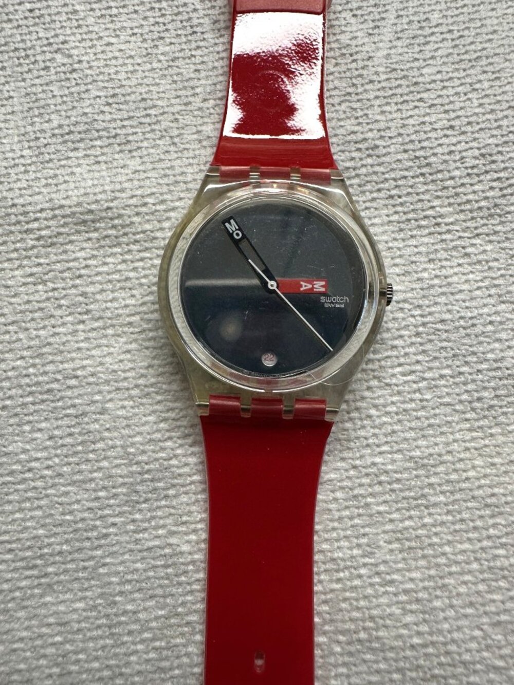 Swatch Watch MoMA Red GZ406 Vintage 1999